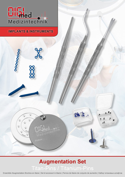 Augmentation Set, Titan Pins und kompatible Instrumente von digimed Medizintechnik